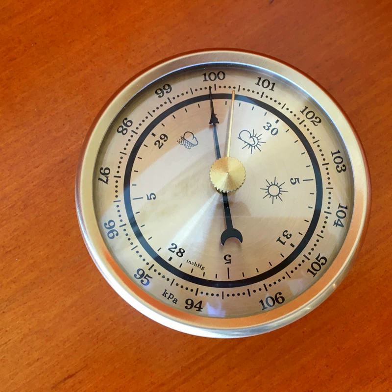 Большая медь коробки металла фильма температуры и влажности барометра великобританская пустая много спецификаций диаметр