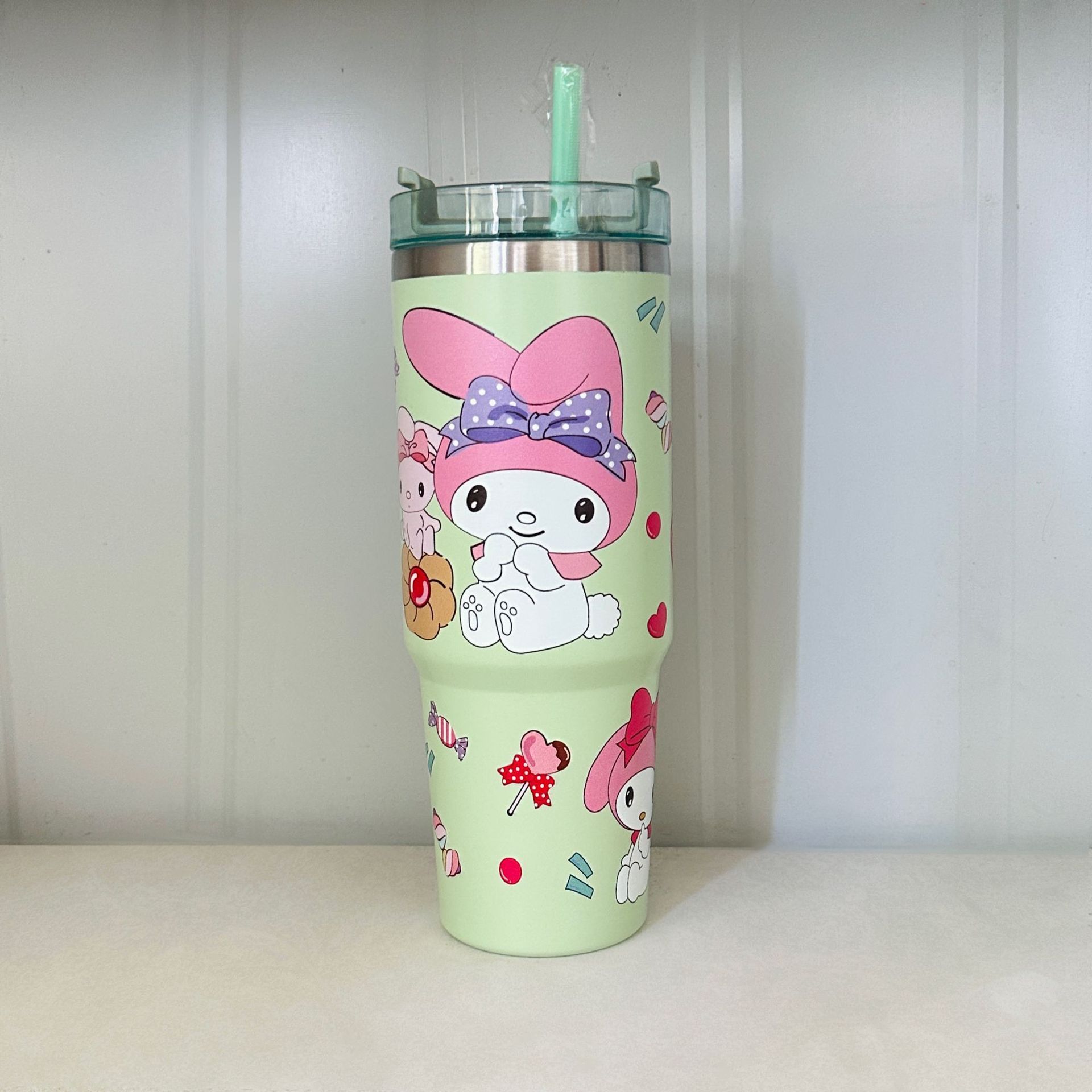 Taza de hielo de patrón de dibujos animados de anime transfronterizo Taza de coche de 30oz Taza de café de aislamiento al vacío de acero inoxidable 304