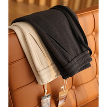 800g醋酸羊毛+羽绒桑蚕丝！保暖中高腰直筒阔腿裤毛呢裤冬