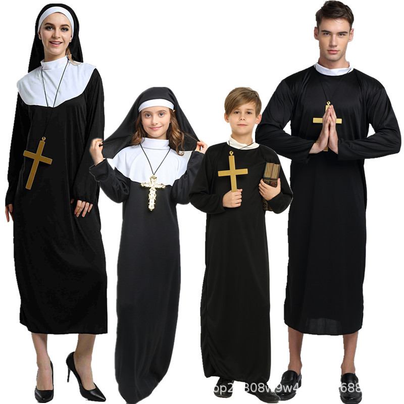 Christmas Priest Priest Julius Caesar Drama Costume COS Children's Nuns Virgin Mary Show Costume