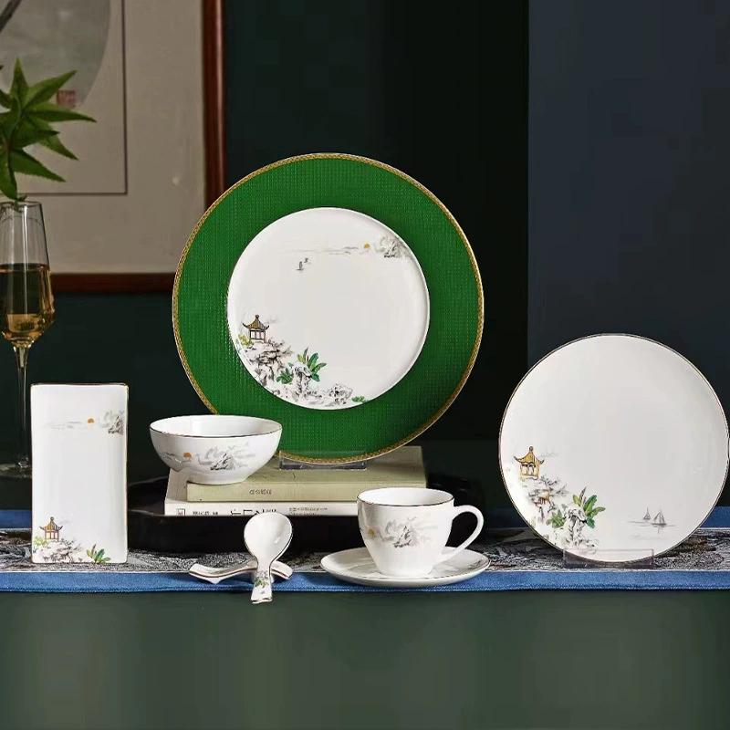 Sansui, керамический сервиз для отеля, набор, китайский стиль