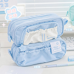 RosyPosy Star Series Rope Drawstring Pencil Case, High-Endurance Girl Double-Layer Large Capacity Pencil Case Stationery Box on Instagram