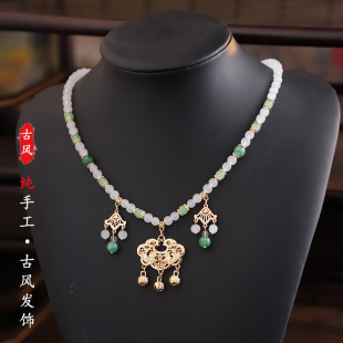古风女汉服璎珞项圈珍珠项链宋制配饰品流苏新中式古装古典首饰品-阿里巴巴