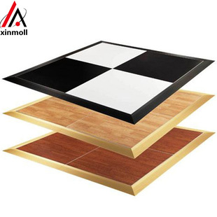 Factory Wholesale Mobile Wedding Wedding Assembled Stage Board Solid Wood Floor Dancing Aluminum Alloy Edge Banding Dance Floor Board