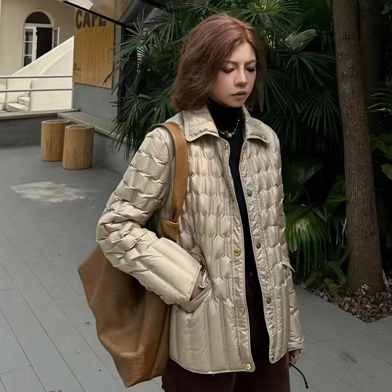 Velvet short elegant fashionable down jacket