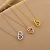 Necklace, universal pendant stainless steel, jewelry for St. Valentine's Day, 2023pcs, Korean style, simple and elegant design