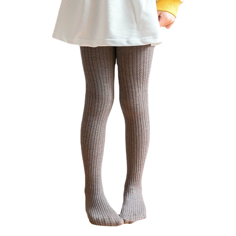 Primavera y otoño terciopelo fino polainas de las niñas patrón de cáñamo calcetines de bebé estribo blanco calcetines de baile de los niños pantimedias calientes