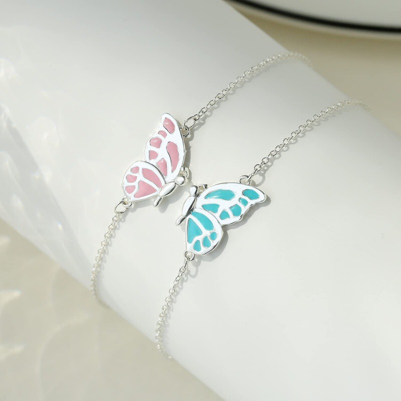 Spot Cross-Border Hot-Selling Matching Cute Butterfly Bff Friendship Bracelet Best Friend Couple Bracelet Valentine's Day