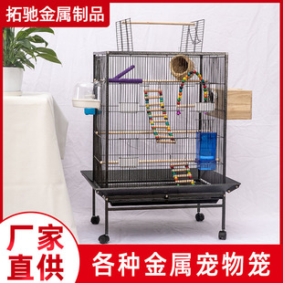 厂家直销豪华鸟笼中型大号铁鸟笼群鸟笼高级鸟别墅批发鹦鹉笼代发-阿里巴巴