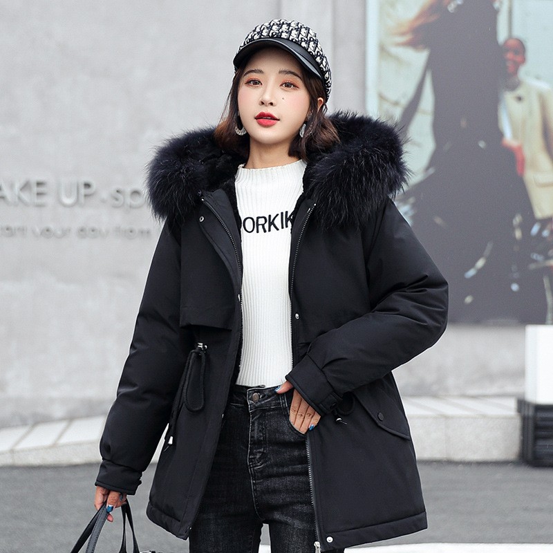 Pike wear mujer de longitud media 2024 invierno nueva moda acolchada de algodón cálida gruesa chaqueta de algodón casual de mujer image 4