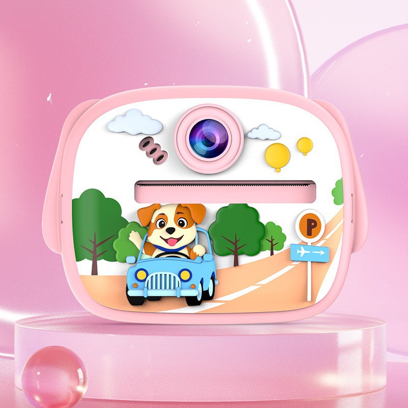 Nueva cámara de impresión Cámara digital para niños Polaroid lindo juguete de dibujos animados mini cámara de impresión HD