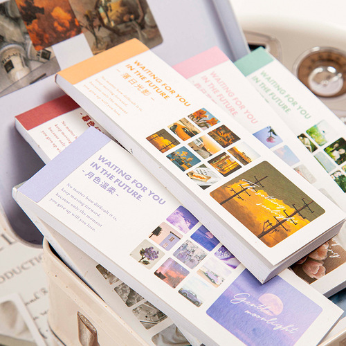 A wonderful day is waiting for you in the future series. 8 types of DIY three-panel ins style stickers for notebook decoration