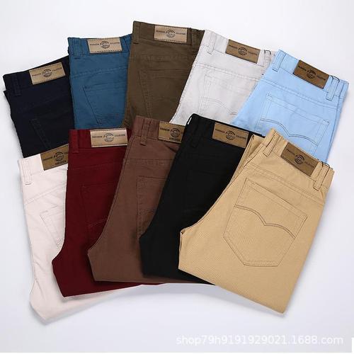 Mens Chinos Large Size Pants Man Cotton Trousers Casual Long Pants for Men