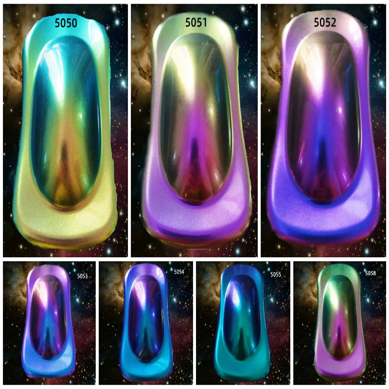 源头厂家优质高亮珠光变色龙云锦粉变色光学变色颜料5g跨境亚马逊