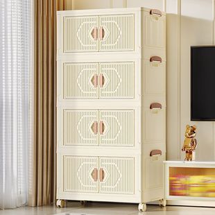 Simple Wardrobe Quilt Hanger Storage Cabinet Bag Clothes Storage Box Book Turnover Box Opaque Children's Wardrobe
