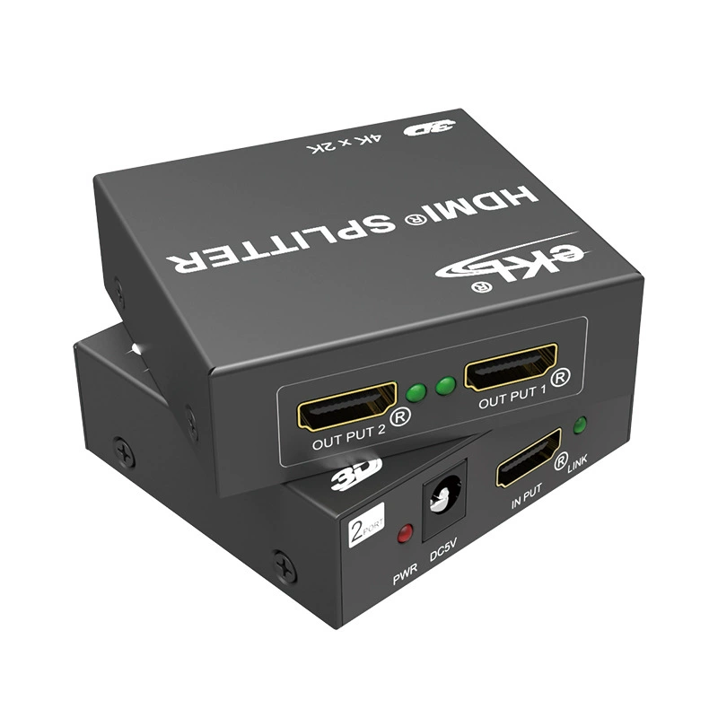 Разветвитель HDMI eKL MiniHS102: 1 вход 2 выхода, 4K TV, 3D видеоразветвитель