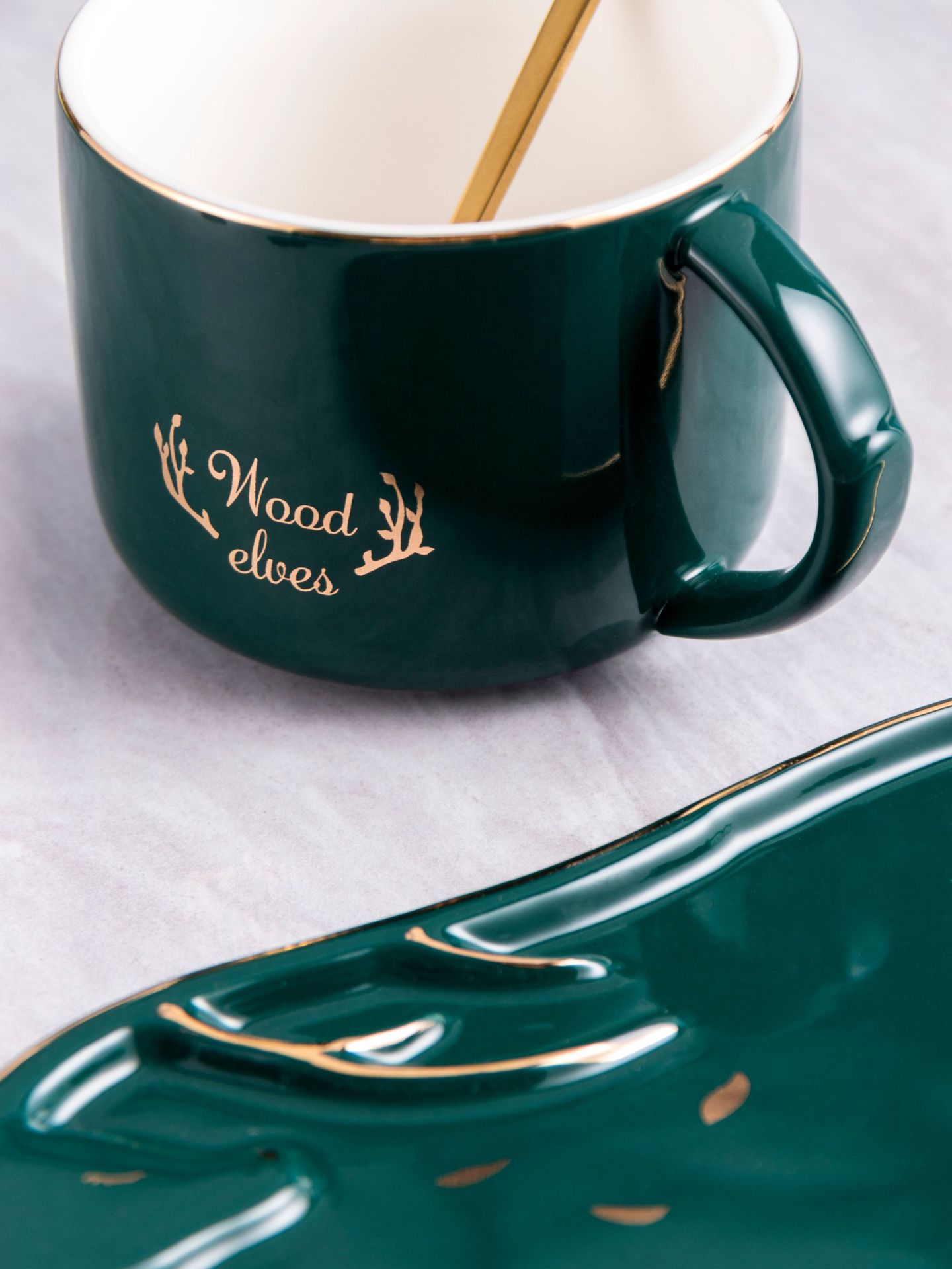 落叶托盘个性杯