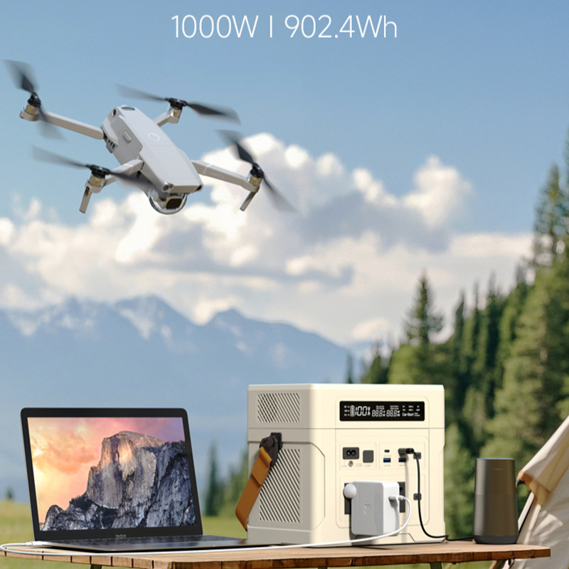 Fábrica de almacenamiento de energía UPS de alta potencia 1000W fuente de alimentación solar al aire libre 902Wh campamento al aire libre