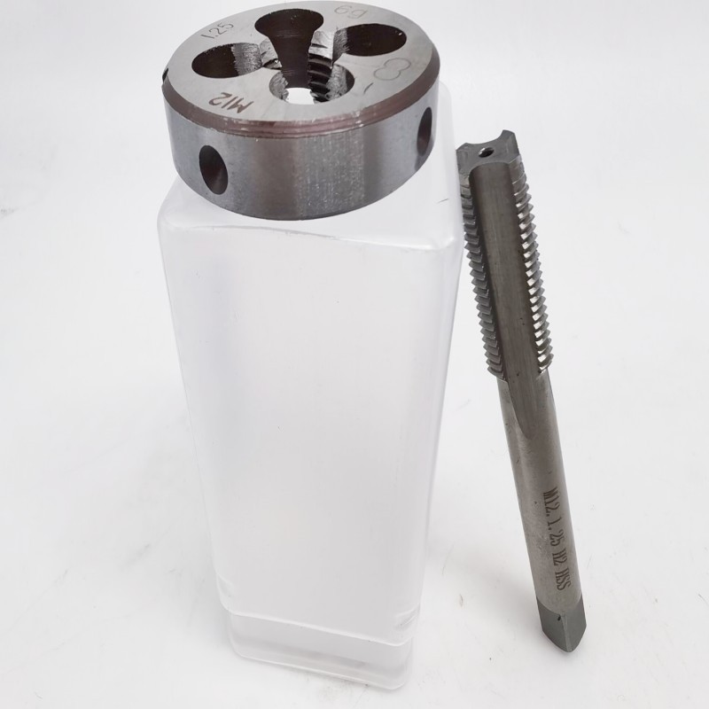 Tap and die set 2 high speed steel straight groove hand set M3M4M5M6M20*1*1.25*1.5 wholesale