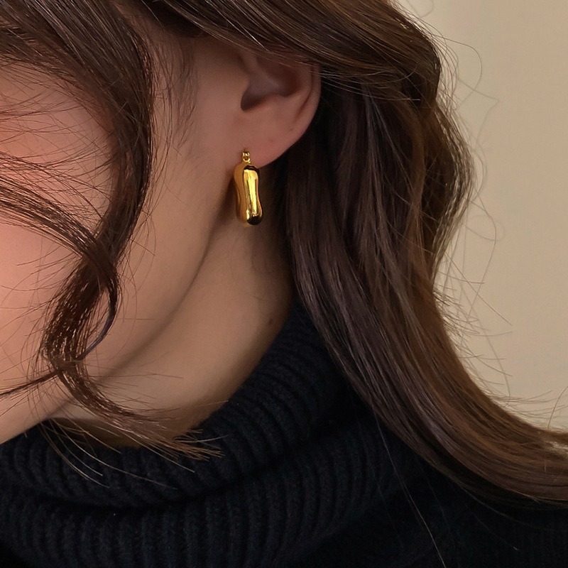 10g Weight Silver Plated Plating Material 1 Pair Casual Simple Style U Shape Plating Copper Silver Plated Earrings