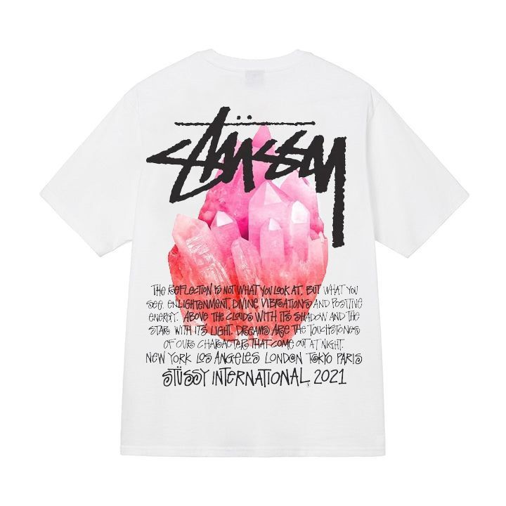 stussy潮牌斯图西男女休闲短袖2025新款夏季宽松纯棉印花男士t恤|undefined