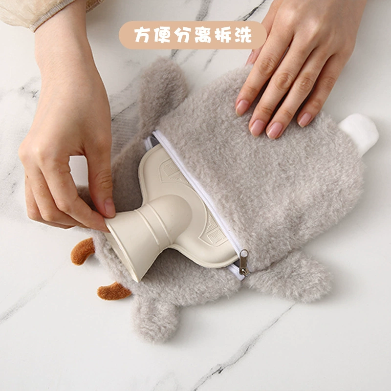 Detachable explosion-proof water container, plush cartoon hand warmer
