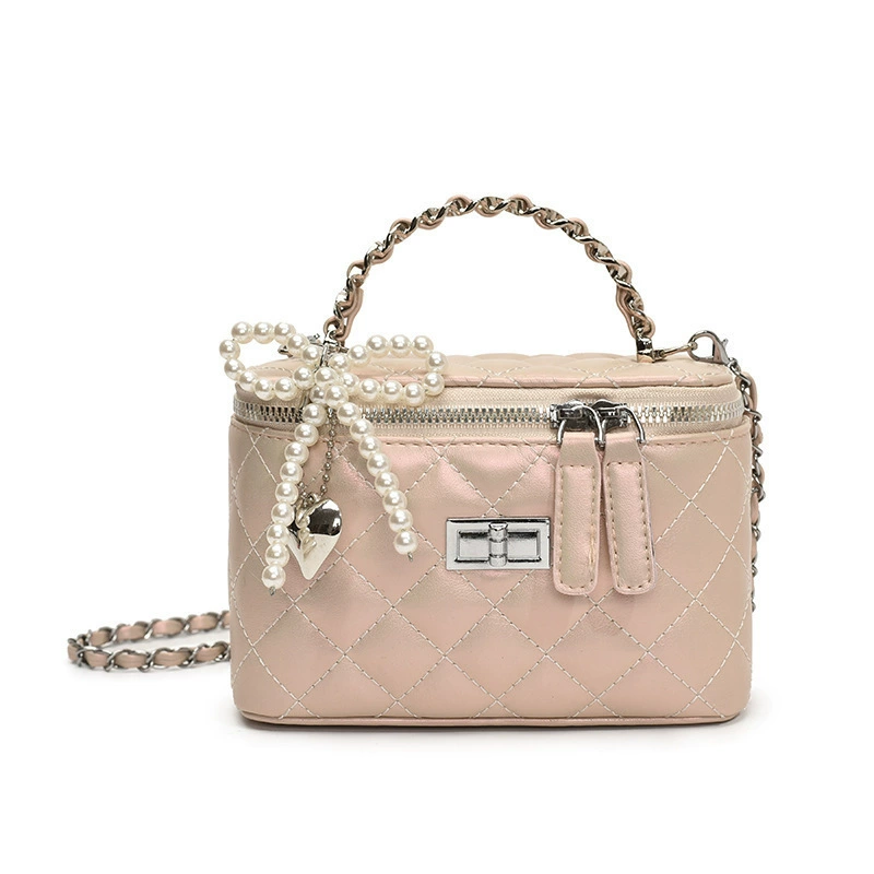 Маленькая ручная коробка, модная сумка через плечо, цепь, стиль Chanel, городской стиль, сумка на цепи