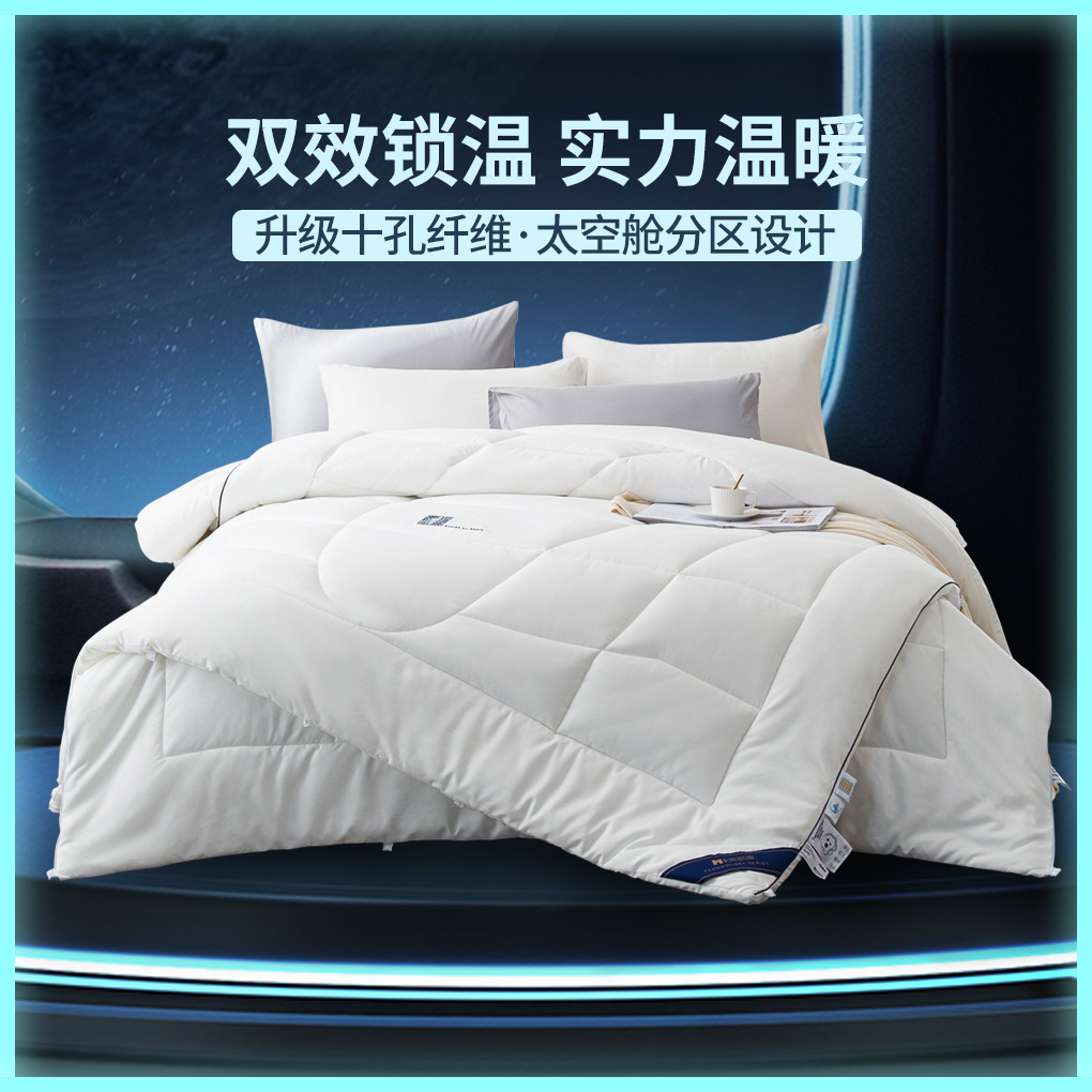 多喜爱美眠康冬季被子加厚冬被羽丝绒被芯子母被十孔厂家代发保暖