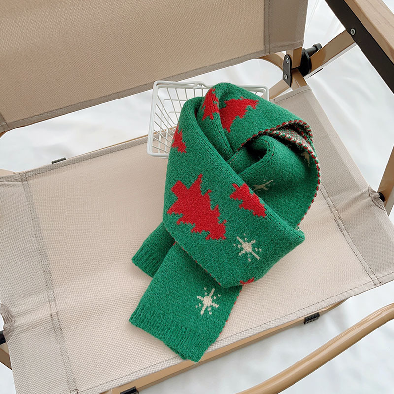 Cadeau de Noël Écharpe pour enfants Écharpe coupe-vent épaisse et chaude pour bébé garçon et fille_voghion.com