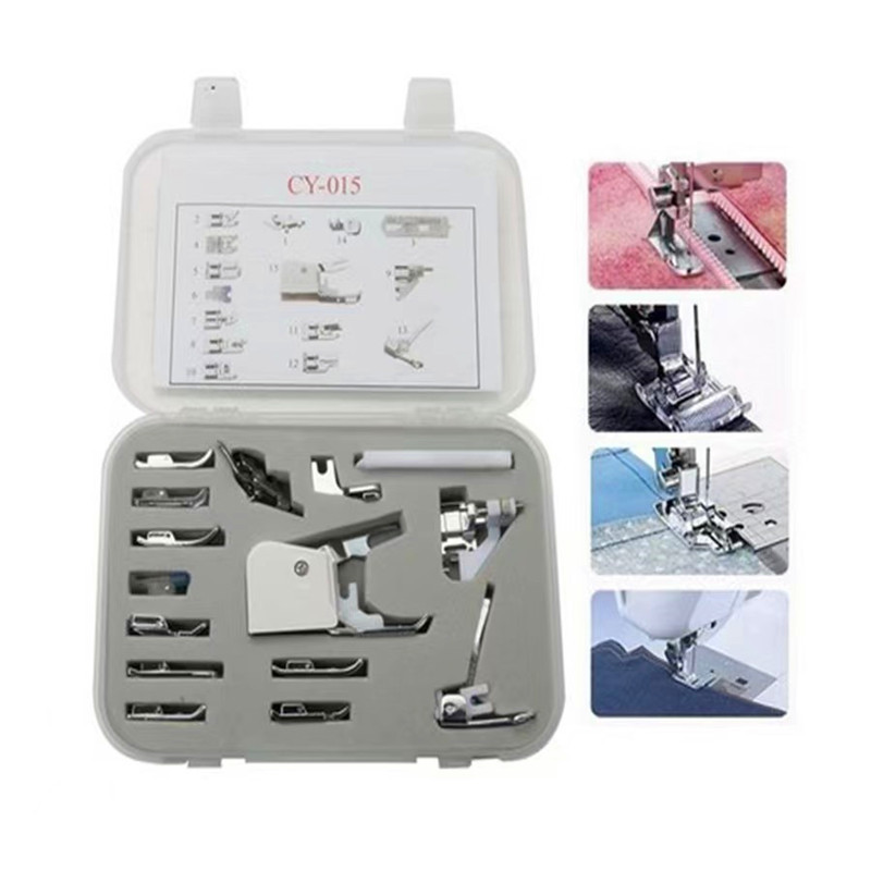 一件代发CY-015套装压脚15件套多功能缝纫机配件缝纫机压脚套装