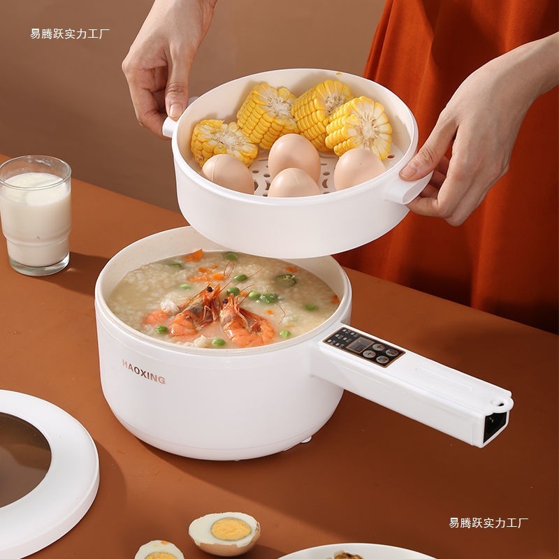 多功能小型火锅煮面煮粥饭菜电炒锅不粘小电锅家用宿舍学生电煮锅|undefined