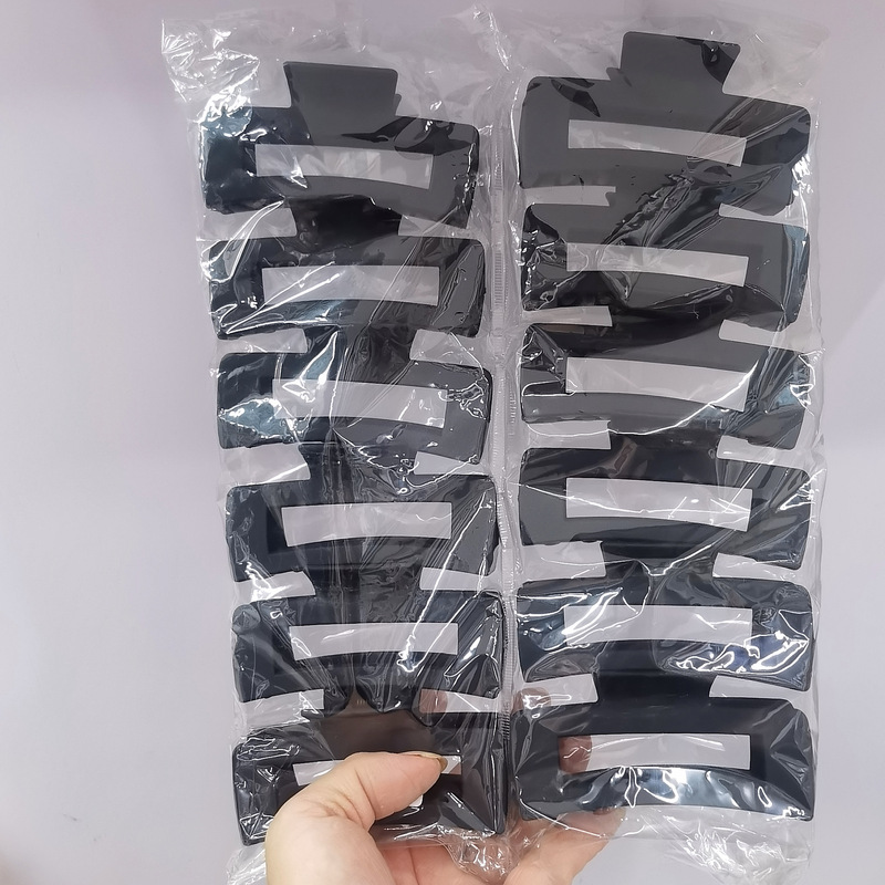 韓国版の女性用大型ハイエンドシャーククリップ、後頭部用ゼリーカラーのネットセレブヘアクリップ卸売|undefined