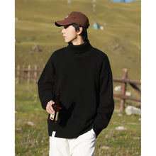 高领毛衣男2024港风新款加厚宽松潮流韩版学生港味个性慵懒风毛衫