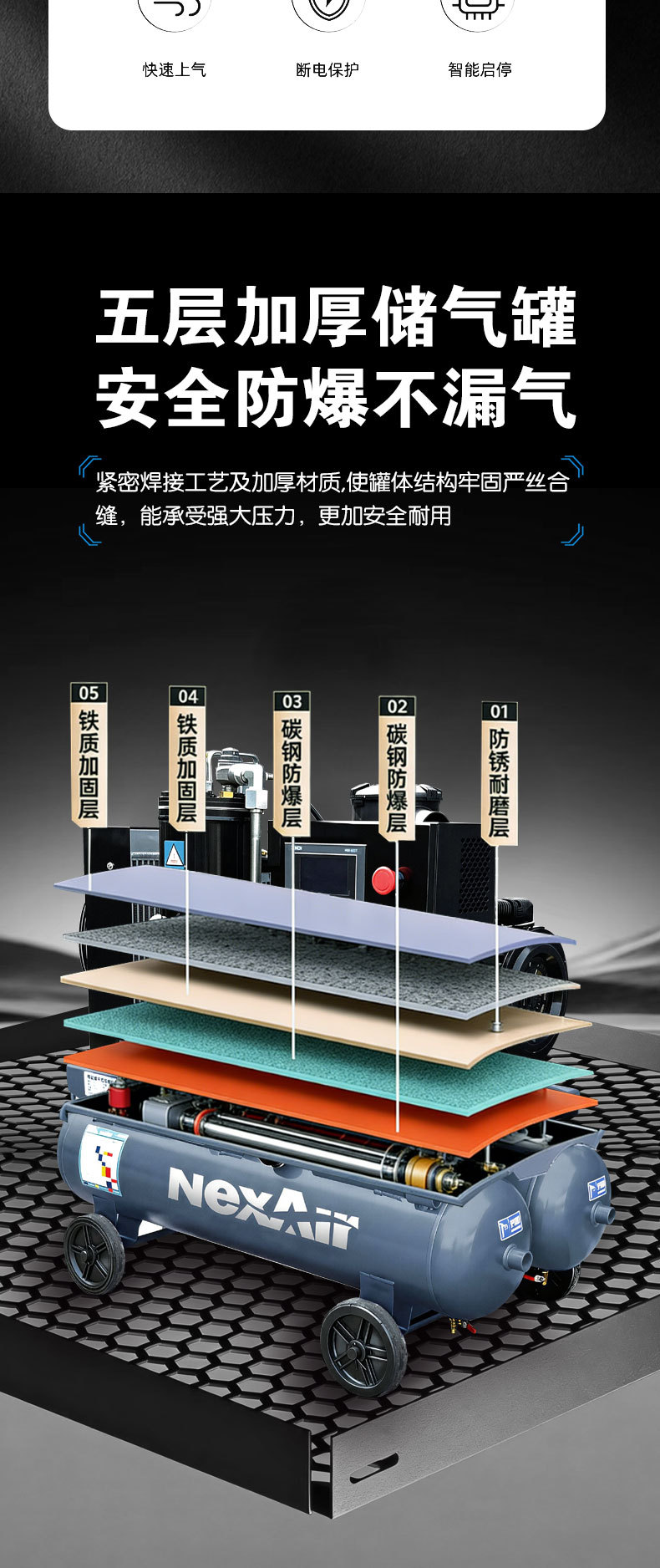 Integrated Air Compressor, Permanent Magnet Variable Frequency Screw-Type Air Compressor, Industrial Mobile Screw Compressor, Direct Supply from Manufacturer