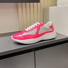 意大利奢侈品鞋P家情侣休闲运动鞋男女同款小白鞋