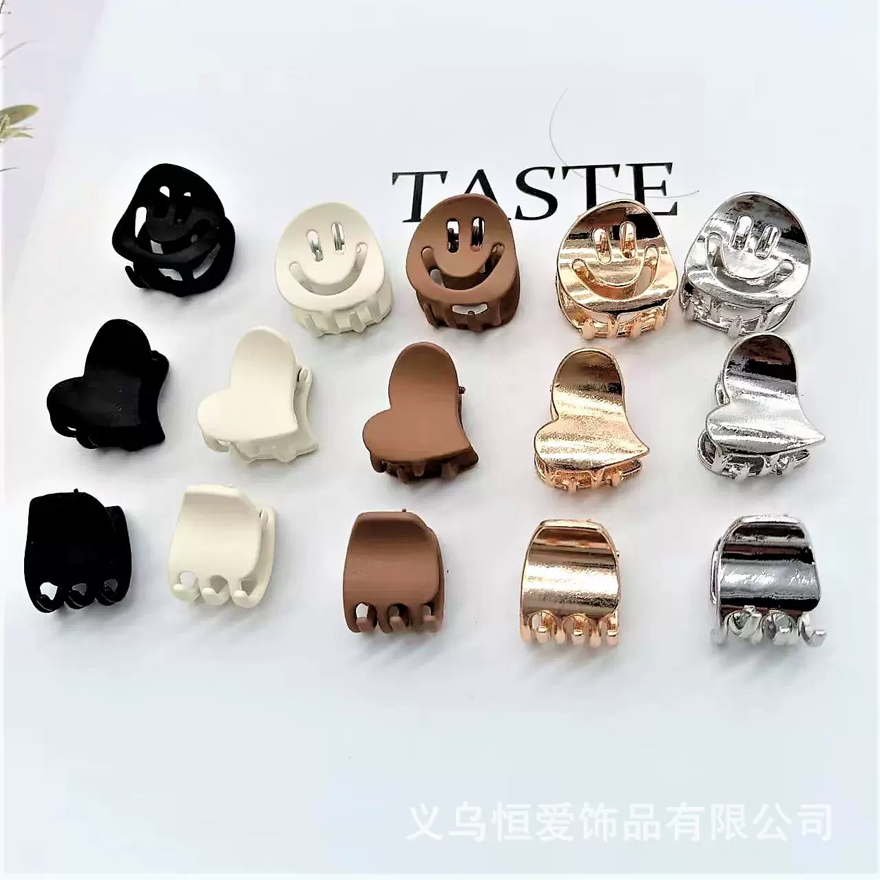 发夹法式合金颅顶夹公主头发饰迷你小号抓夹侧边夹发卡批发爱心