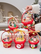 草莓圣诞桶礼物网红抱抱桶送人手提桶蛋糕装饰雪人手工奶油装扮