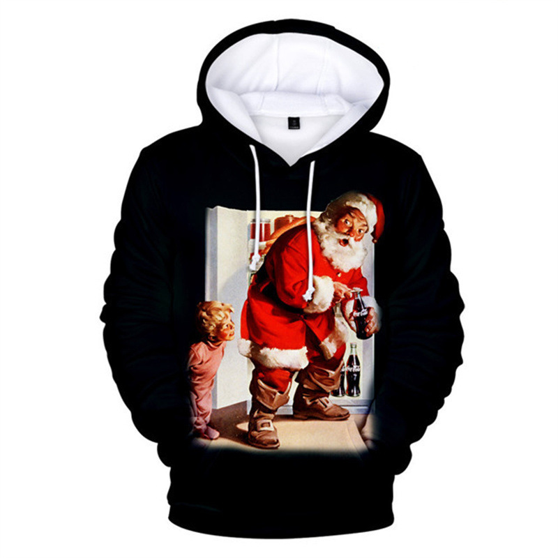 Sweat à capuche homme imprimé 3d carnaval noël style décontracté_voghion.com