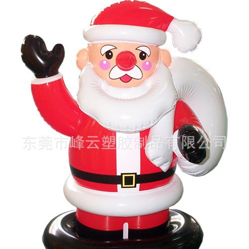 供应万圣节充气圣诞老人 吹气雪人不倒翁 PVC充气圣诞节玩具