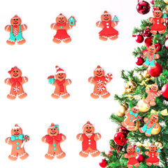 23年の新型の越境は姜パイ人のクリスマスにクリスマスツリーの装飾の部品のpvcのペンダントの源を供えます。