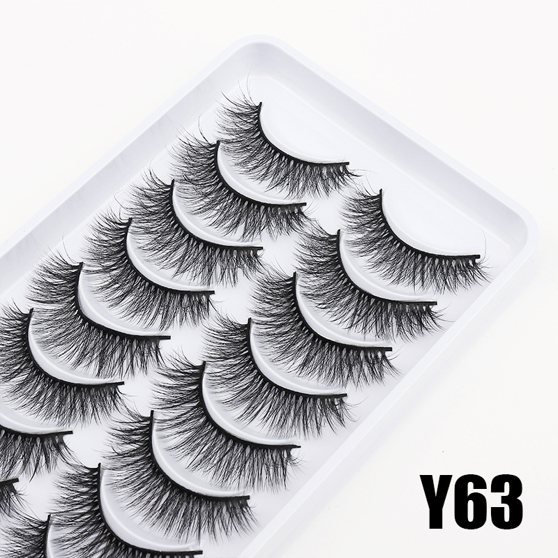 Dingsen fábrica de pestañas postizas suministro estable transfronterizo 10 pares de maquillaje nude COS pestañas de pequeño demonio