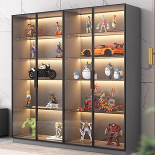 Glass Door Hand-Made Display Cabinet Display Home Living Room Blind Box Toy Lego Model Ornaments Transparent Bookcase Wine Cabinet