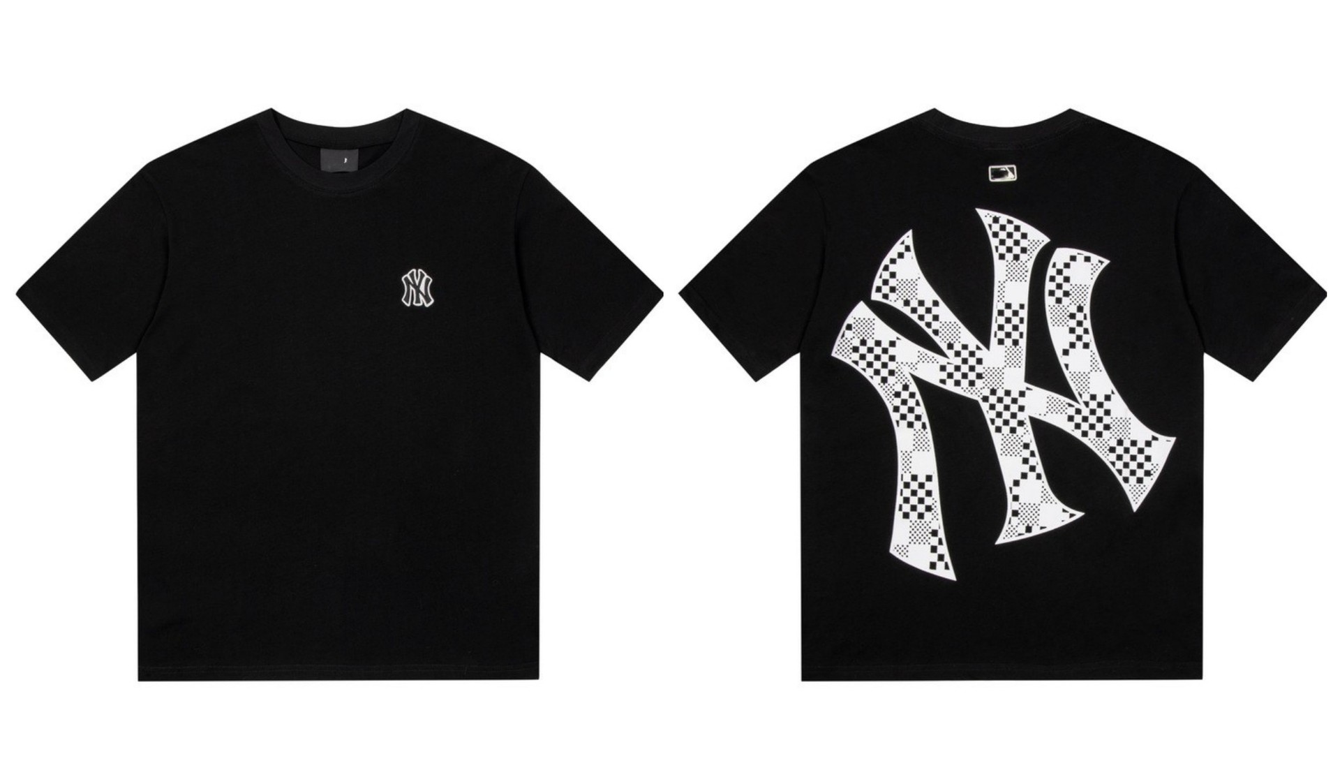 Fábrica al por mayor nueva moda Coreana de alta calidad impresa algodón manga corta hombres y mujeres mismo estilo pareja camiseta suelta soporte código de escaneo