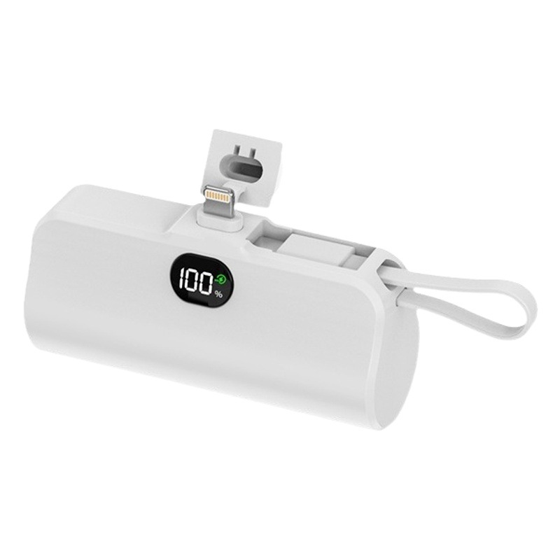 PD20W carga rápida mini cápsula enchufe de cola pantalla digital bolsillo auto-cableado soporte KC banco de potencia 5000m fábrica al por mayor