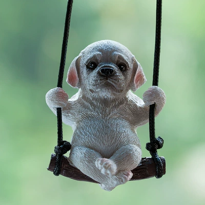 Swing Dog Car Pendant Swing Car hanging - ordinary-labrador-white-as-shown-in-the-picture