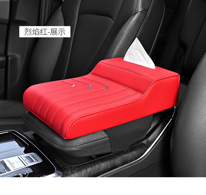 New car armrest box pad memory foam armrest box height pad with tissue box handle set off car interior