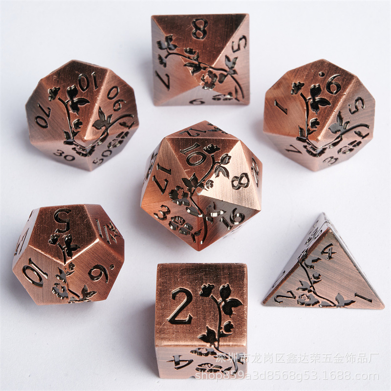 Manufacturer Cross-Border Dice Digital Dice Board Game Multi-Sided Dice Metal Dice Role-Playing Dice