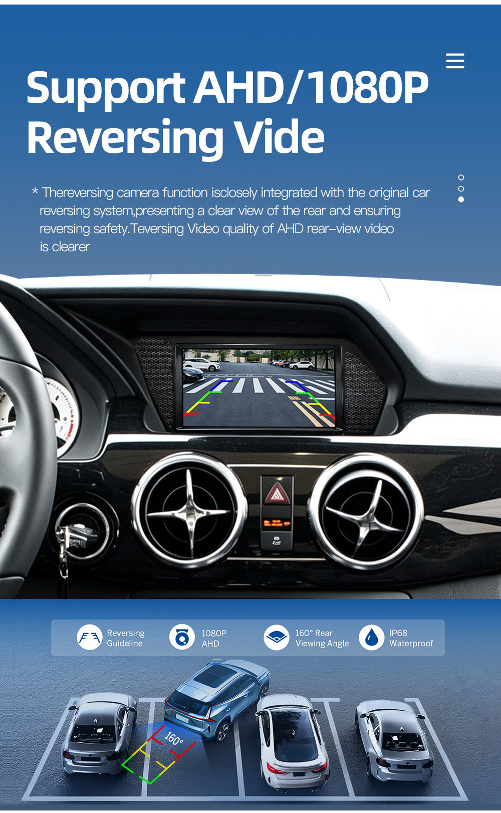 7inch Suitable for Mercedes-Benz Glk X204 Car Central Control Large Screen Navigation Carplay All-In-One Player