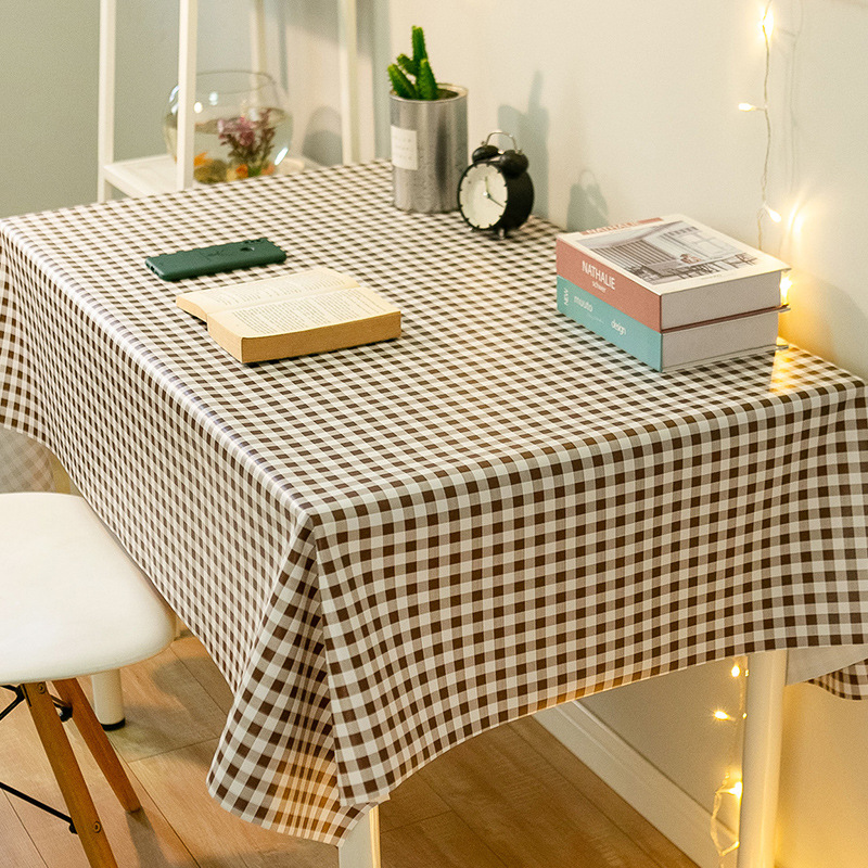 Topa de escritorio de PVC impermeable a prueba de agua a prueba de aceite sin lavado estudiantes tela de escritorio rectangular tela de mesa de comedor red ins viento almohadilla de mesa