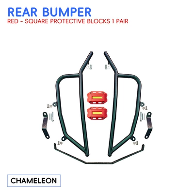 Motorcycle bumper – modification - chameleonenhanced-rear-bumper-red-protective-block